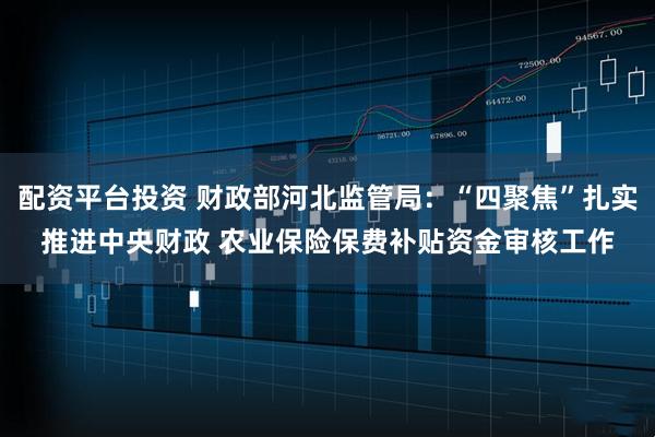 配资平台投资 财政部河北监管局：“四聚焦”扎实推进中央财政 农业保险保费补贴资金审核工作
